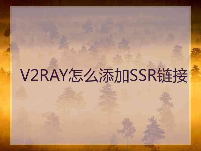 V2RAY怎么添加SSR链接