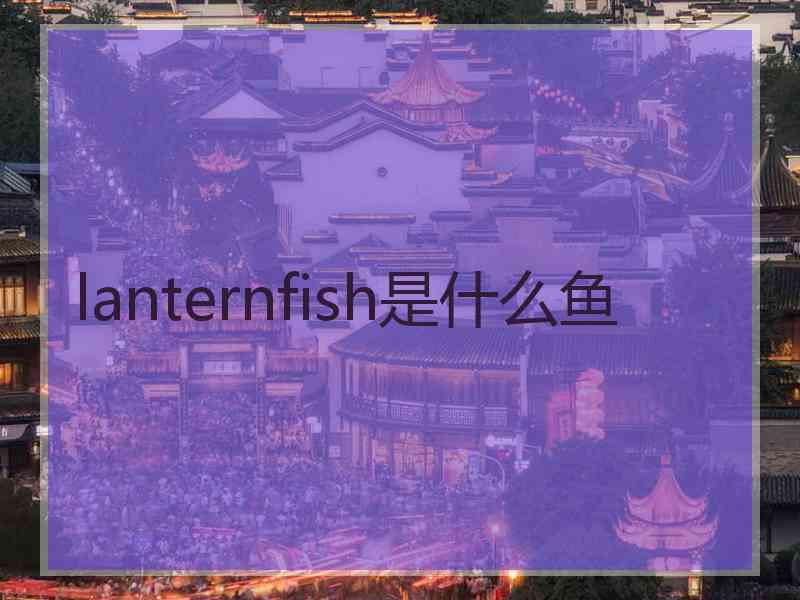 lanternfish是什么鱼