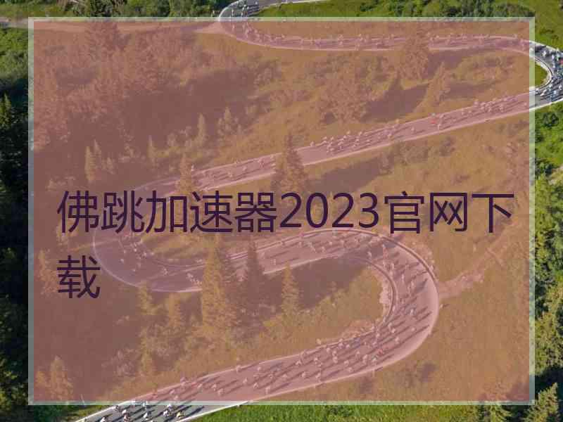 佛跳加速器2023官网下载