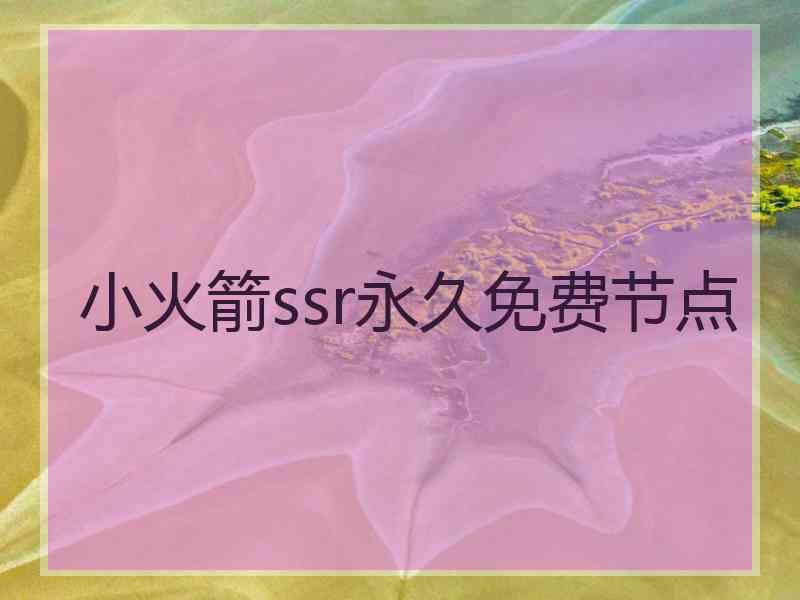 小火箭ssr永久免费节点