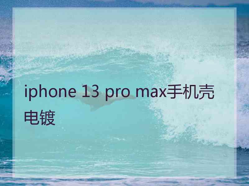 iphone 13 pro max手机壳电镀