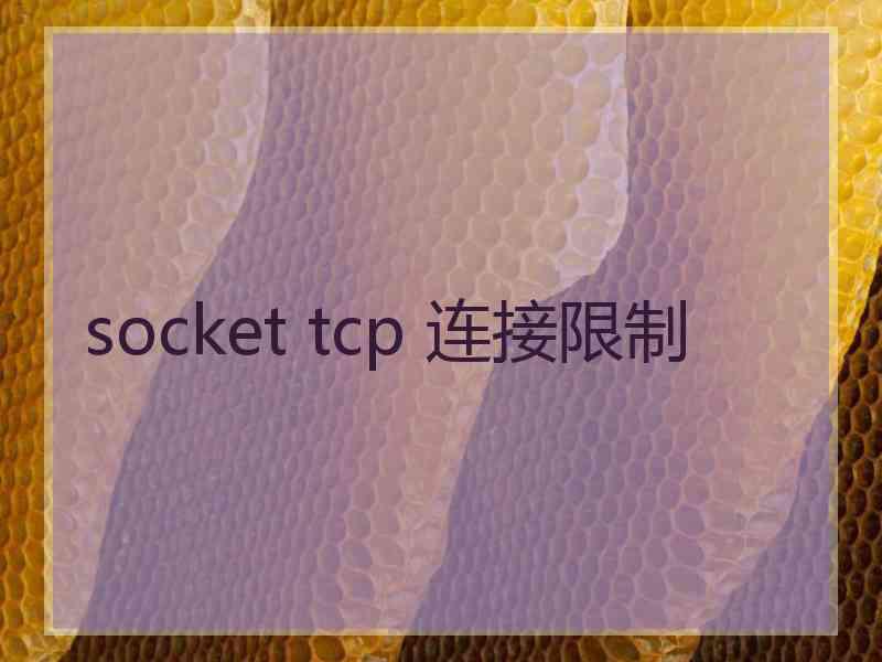 socket tcp 连接限制