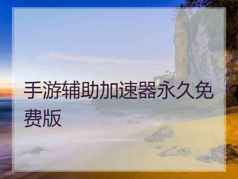 手游辅助加速器永久免费版