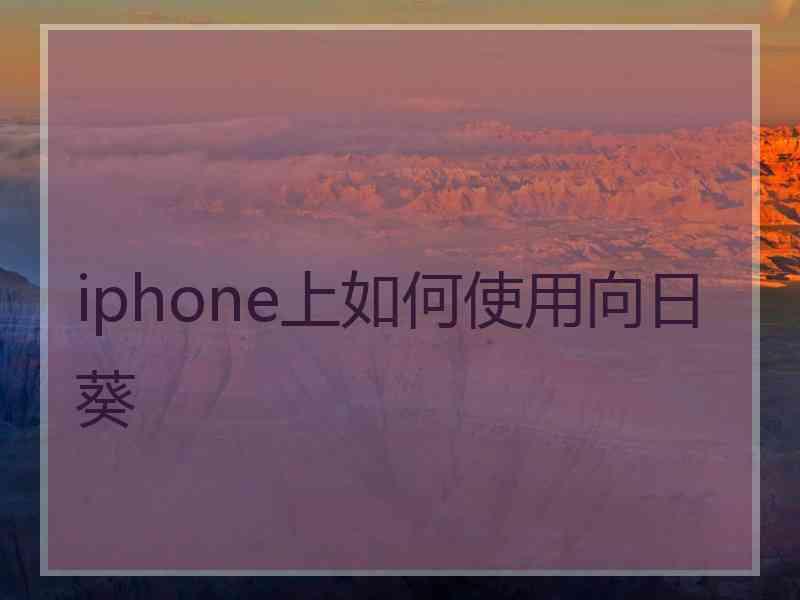 iphone上如何使用向日葵