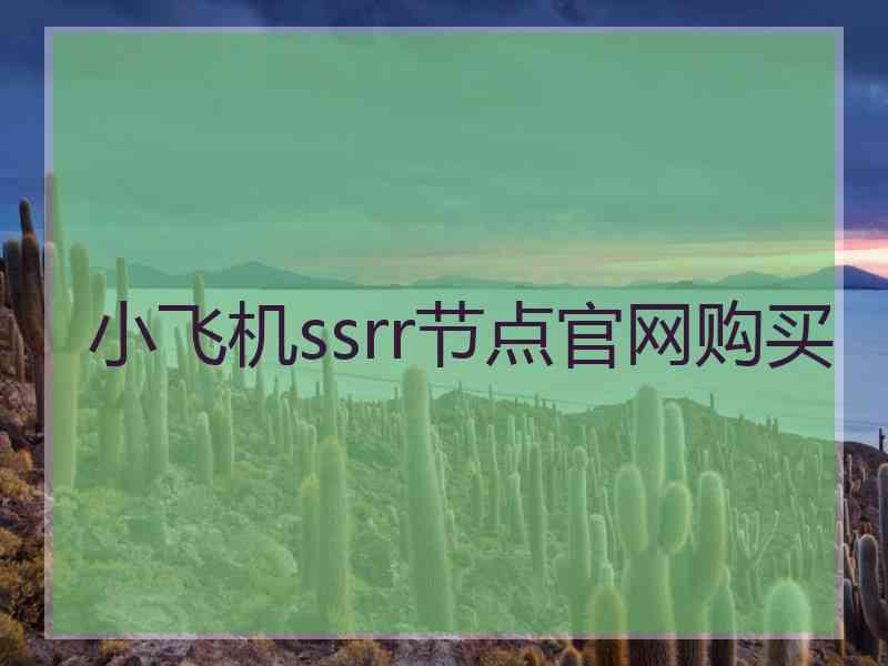 小飞机ssrr节点官网购买