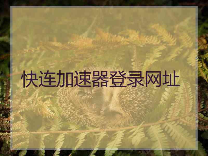 快连加速器登录网址