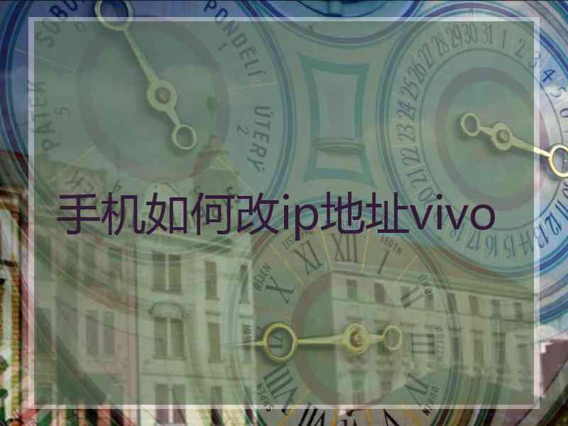 手机如何改ip地址vivo