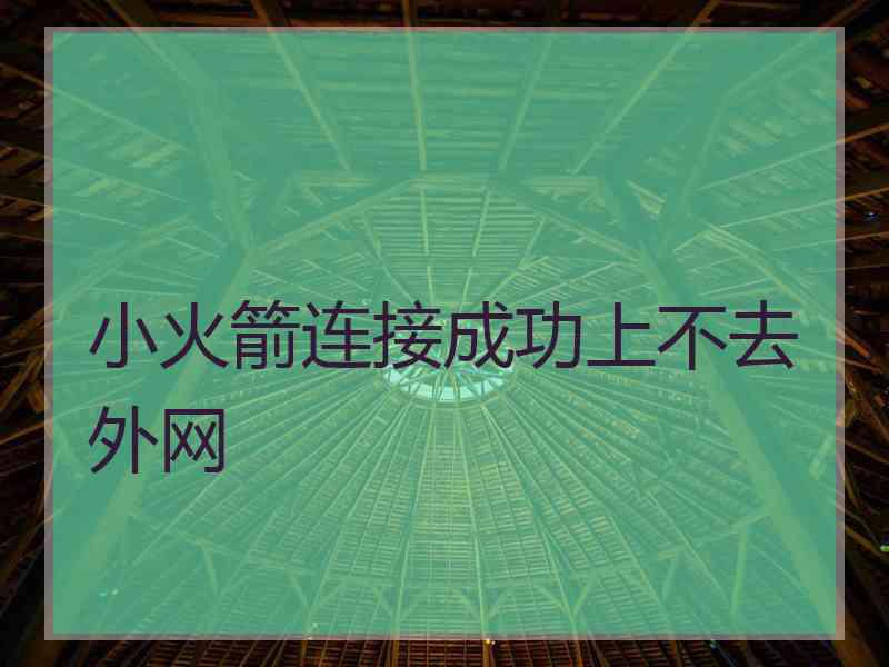 小火箭连接成功上不去外网