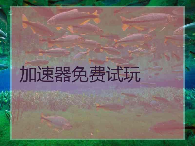 加速器免费试玩