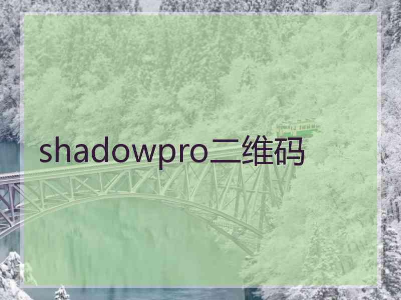 shadowpro二维码