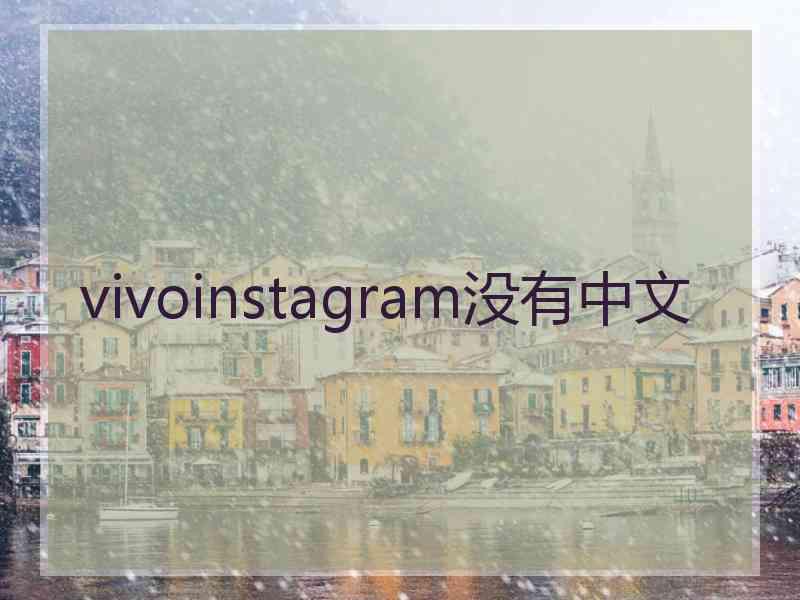 vivoinstagram没有中文