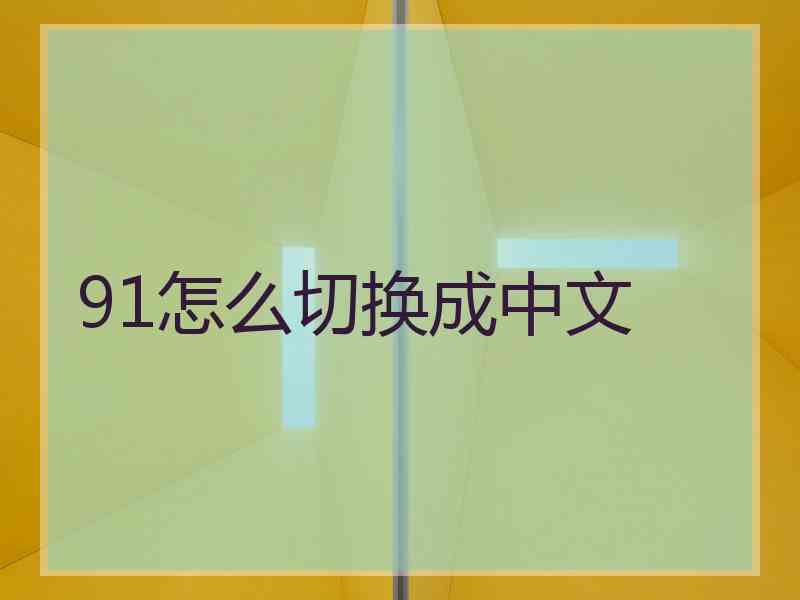 91怎么切换成中文