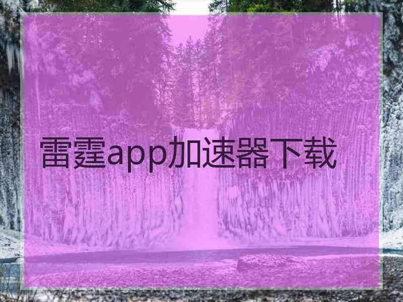 雷霆app加速器下载