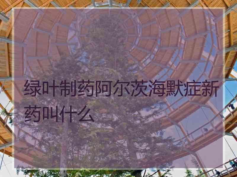 绿叶制药阿尔茨海默症新药叫什么