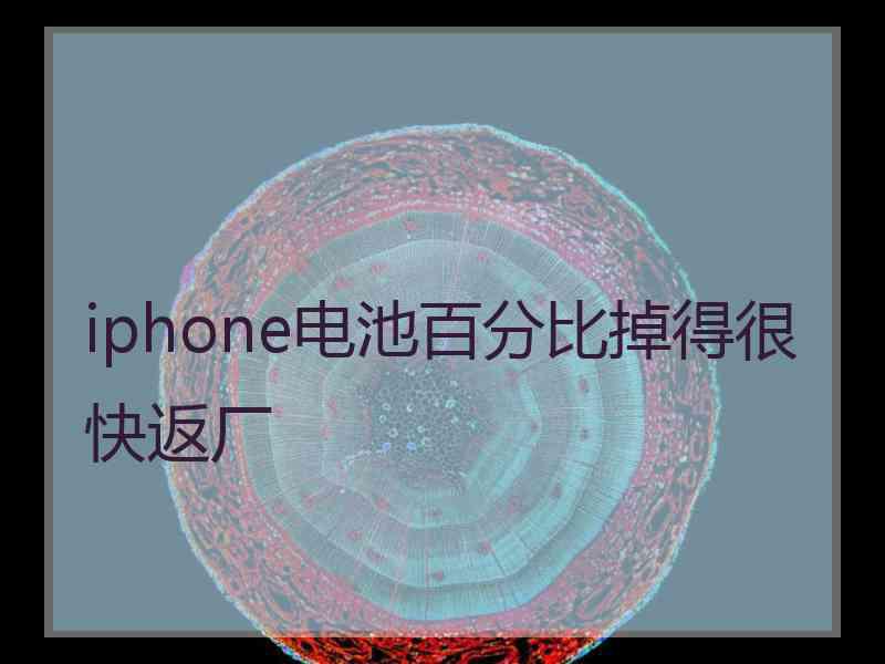 iphone电池百分比掉得很快返厂