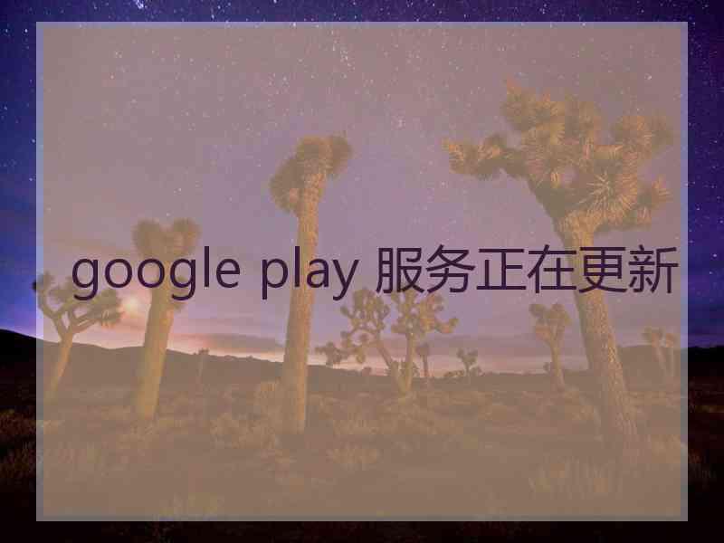 google play 服务正在更新