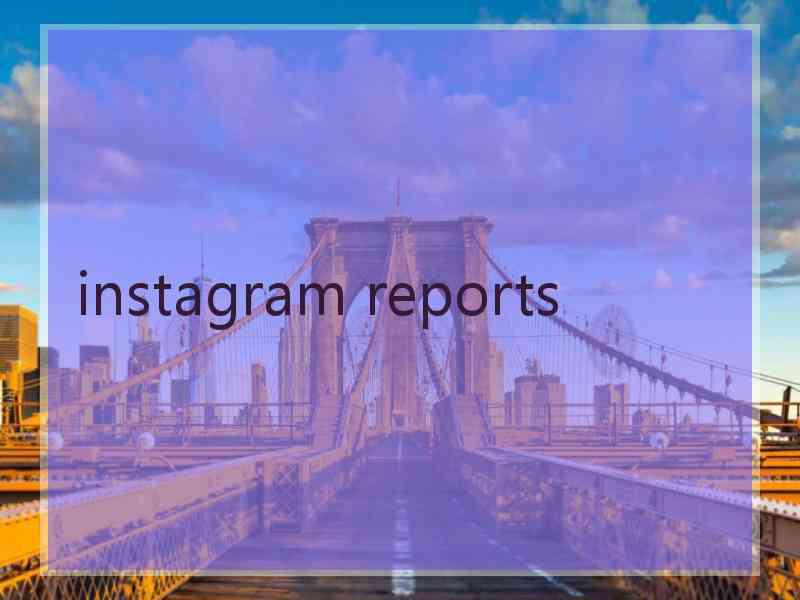 instagram reports