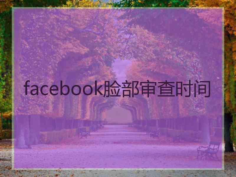 facebook脸部审查时间